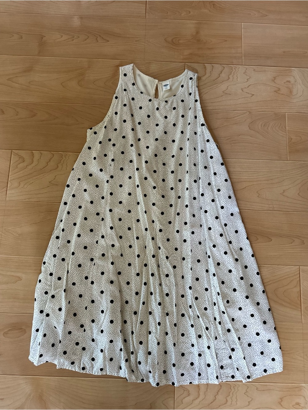 Old Navy White mini Dress with Black Polka Dots size small
